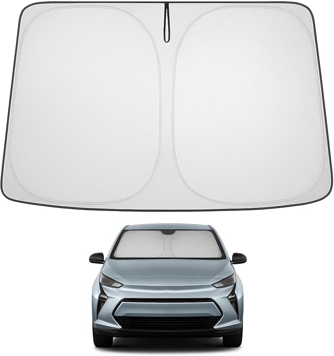 Proadsy 2026 Upgrade Front Windshield Sun Shade Foldable Sunshade Protector Custom Fit 2017-2023 Bolt EV Hatchback, Premier Hatchback (NOT for Chevy Bolt EUV) Accessories