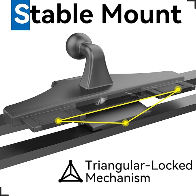 Replacement CD Slot Mounting Base 17mm Ball Mount Part for Car Phone Holder, Magnetic Mount, Tablet Holder, 360 Degree Rotation