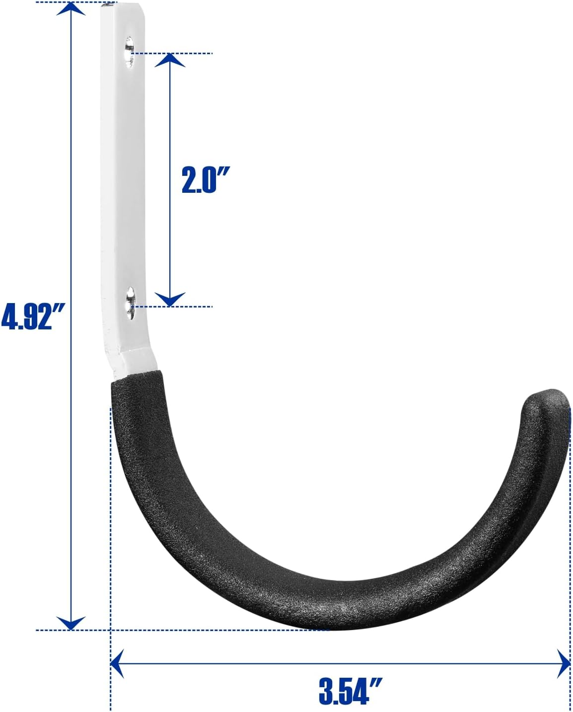 Heavy Duty Steel Garage Hooks,Garage Storage Utility Hooks,Heavy Duty Garage Garden Tool Organizer,Steel Wall Mount Hooks, Garden Hose Hanger, Small U Hooks (Black 6 Pack)