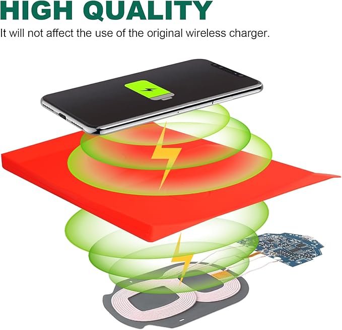 Center Console Wireless Charging Silicone Mat Compatible with Tesla Model X Model S 2023 2022 2021 Accessories Waterproof Cover Interior Pad Non-Slip Mats Phone Tray Upgrade (Red)