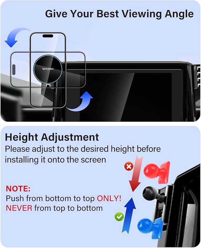 Phone Mount for Honda CR-V CRV 2023-2026/HR-V HRV 2023-2026/Pilot 2023-2026 Accessories 7/9-Inch Screen Screen, Magnets CR V Phone Holder for MagSafe, Wireless Charger Magnetic Bracket for Cell Phones