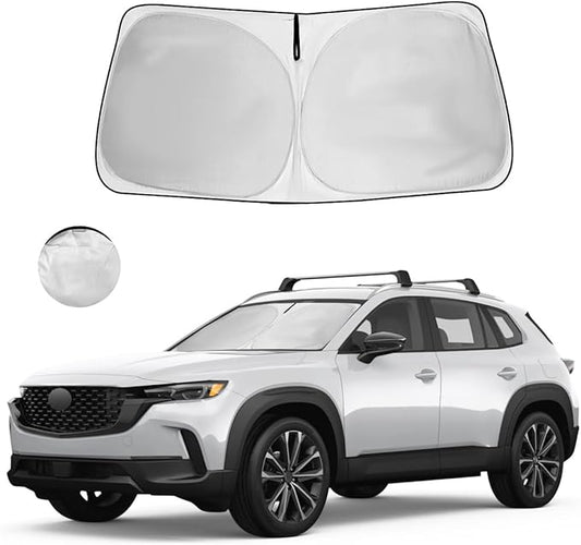 Windshield Sun Shade for Mazda CX-50 Accessories 2023 2024 2025 Window Sunshade Fit Mazda CX50 Sunshade Windshield Cover 4 Layers Front Window Shade Sun Visor Blocks UV Keep Car Cooler