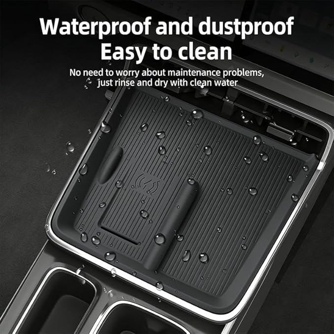 Centre Control Wireless Charging Mat for Toyota Bozhi 3X bz3x 2025 Full Cover pad Non-Slip Silicone Mat Wireless Charger Mat Accessories (Black)