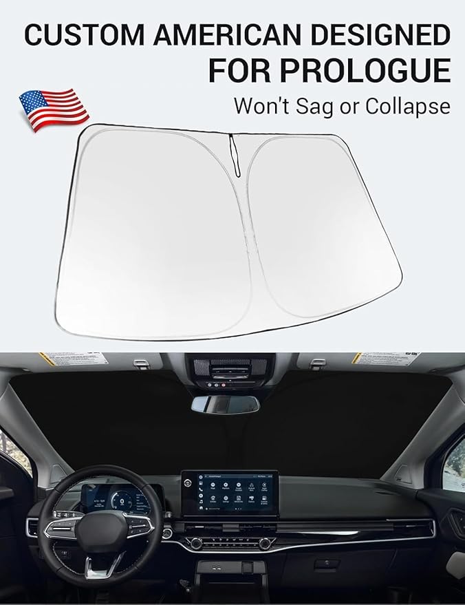 Proadsy 2026 Upgrade Windshield Sun Shade Custom Fit Prologue 2024 2025 2026 Foldable Front Sunshade Protector Sun Visor Blocks UV Rays Keep Car Cooler Accessories