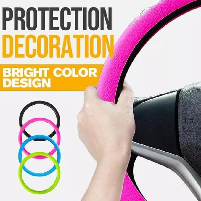 Cooling Steering Wheel Cover, Car Steering Wheel Cover, Anti-Slip Car Steering Wheel Protective Cover, Fit 12.6-16 Inch, for Car SUV Truck Van, for Women & Men (Green)