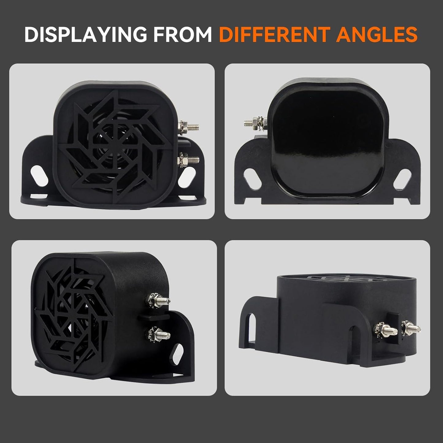 730 Back-up Alarm 12V-24V 110dB IP67 Waterproof Dust-Proof Reversing Warning Alarm with Super Loud Beeper Tone for Truck Van Forklift Car Lorry Agricultural Vehicles