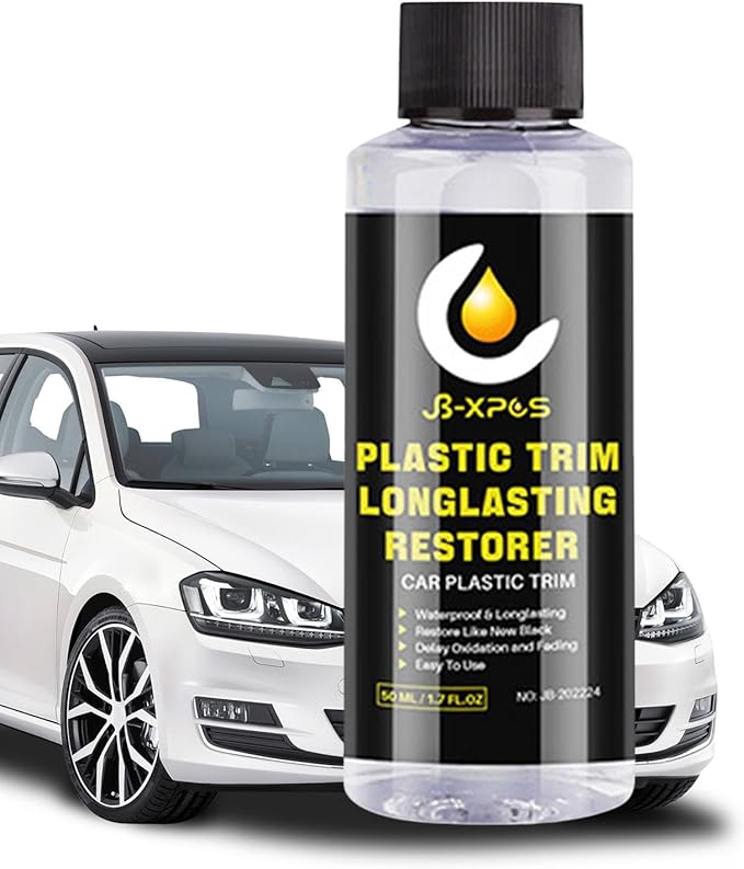Car Trim Restorer, Automotive Plasticc Restorer, Restore Rubber Plasticc, UV Protective Restorer, Oil Free & Odor Less Restorer, Resist Water & Dirt, Long Lasting 60 ML Restore