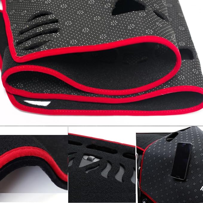 Dash Covers for Ford Escape 2013-2019,Polyester Dashboard Covers mat,Interior Dash Board Protecter Cover,Car Dash Covers Pads,Red