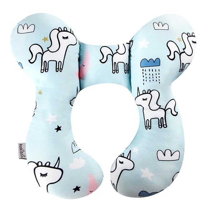 KAKIBLIN Baby Neck Pillow, Baby Support Pillow,Upgraded Neck Pillows for Car Seat,Head and Neck Support Pillow for Car Seat, Stroller, Pushchair(Unicorn)