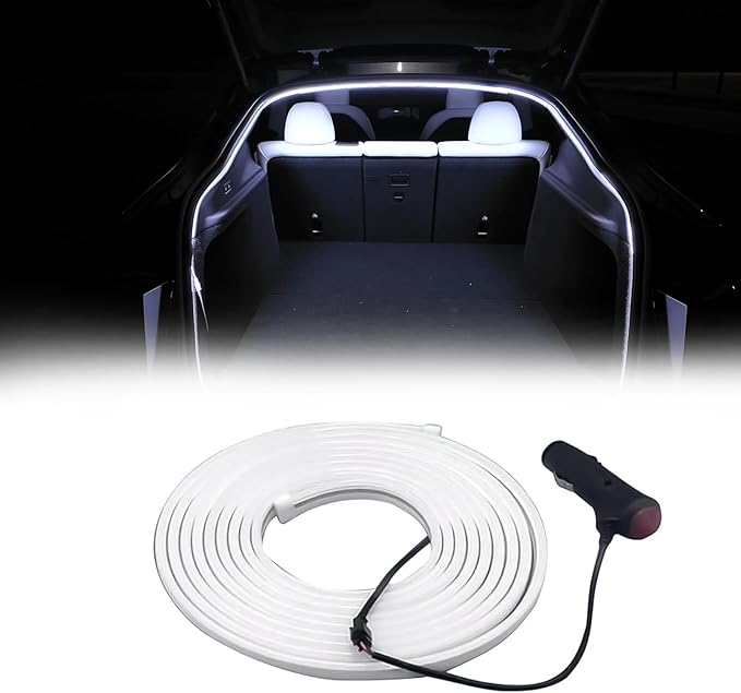 Tlyard Ambient Led Trunk Lights for Tesla Model Y Juniper 2025 2026 Back Interior Frunk Lightning String for Neon Atmosphere Compatible with Tesla Juniper Accessories