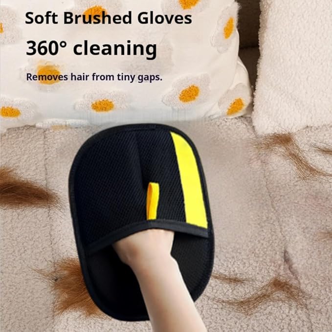 Cat Hair Remover Furniture,Electrostatic Pure Path Pet Dog Hair Remover Glove for Dogs Cats,Reusable & Washable Yomi Pet Hair Removal Gloves for Furniture Clothes, Couch, Carpet, Car Seat, Bed