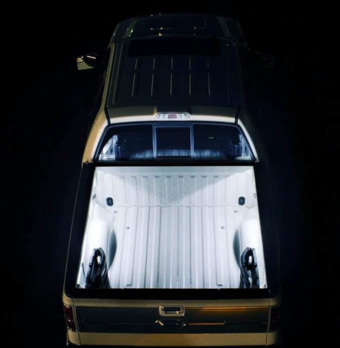 iJDMTOY 10-Piece Universal Fit 90-LED Waterproof Xenon White Truck Bed Cargo Area LED Lighting Kit