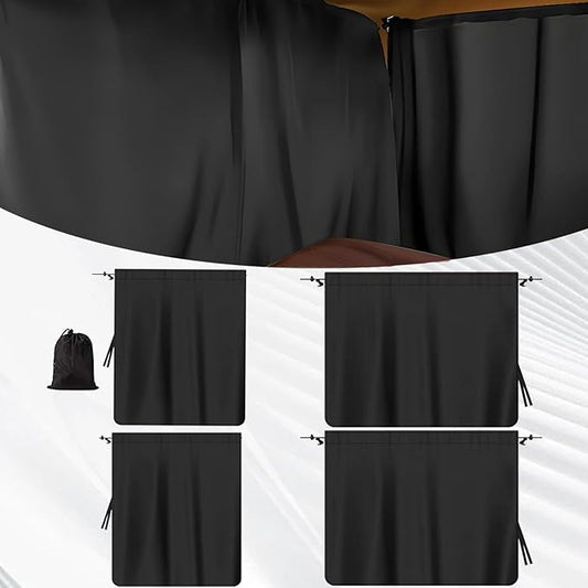 3PCS Car Window Shades Kit, Auto Privacy Divider Blackout Curtains, Removable Strong Sunshade with UV/Heat Protection for Baby Sleeping, Travel, Camping, Universal Car Accessories