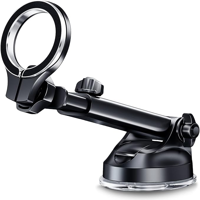 pop-tech for MagSafe Car Mount, [Aviation-Grade Aluminum] Universal Magnetic Phone Holder for Car Windshield Dashboard, Strong Magnet Cellphone Mount Fit for iPhone 16 Pro Max 15 14 13 12 Series