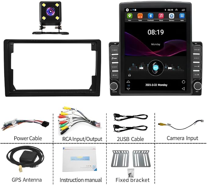 2+64G Android 15 Car Stereo Radio for Ford F150 2004 2005 2006 2007 2008 9.7" Touch Screen Car Radio Multimedia Player w/Wireless Carplay & Android GPS Bluetooth WiFi FM RDS DSP SWC Backup Camera