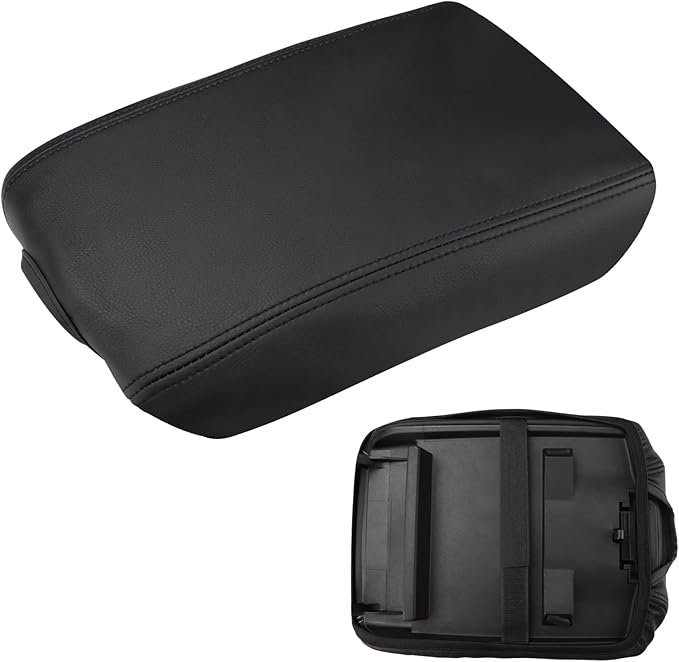 INTGET Center Console Cover for 2026 Jeep Grand Cherokee Accessories 2022 2023 2024 2025/Grand Cherokee L 2021-2026 Car Armrest Arm Rest Box Dog Seat Cover Pad Console Lid Protection Saver(Black)