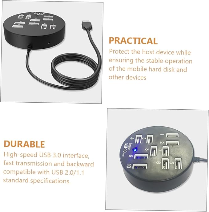 Artibetter Port USB Hub USB Port Expander Adapter for Laptop Accessories Compatible with Keyboard Mouse External Hard Drives Easy Connection for Gaming and Data Transfer