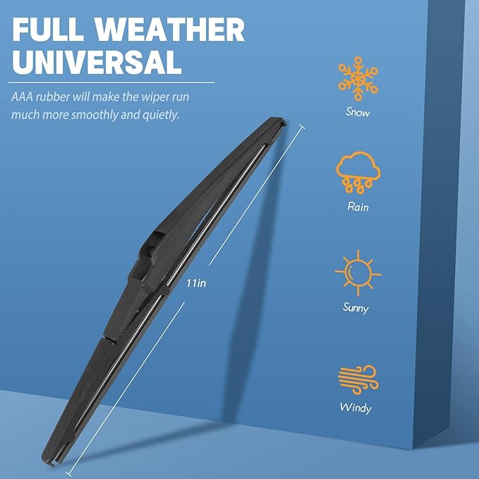 MIKKUPPA 22"+21"+11" Windshield Wiper Kit - Replacement for 2014-2023 Jeep Grand Cherokee - U/J Hook All Season Wiper Blades, Pack of 3