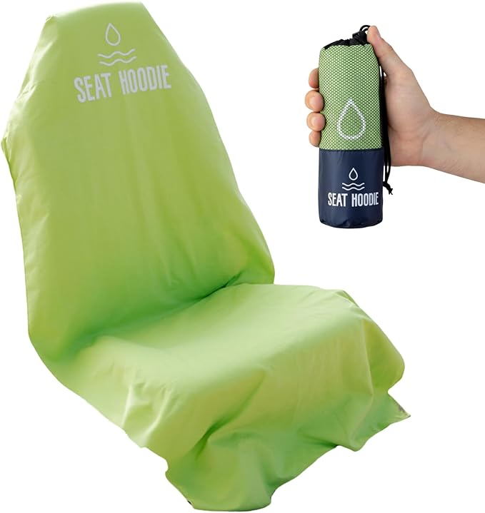 Car Seat Towel | Premium Microfiber Towel Seat Covers for Cars | Universal Fit & Machine Washable | Portable Car Seat Towel Cover After Gym, Yoga, Beach Citrus Green