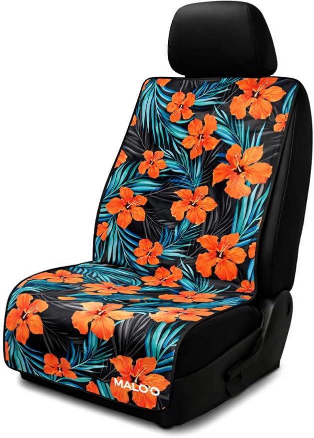 Malo’o SeatGuard Car Seat Cover Towel, Universal Seat Protector Towel for Trucks and Cars, Heavy Duty Seat Cover for Sports Gear, Dogs and Wet Clothing, Hawaiian
