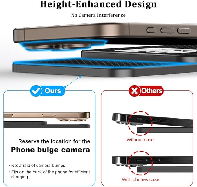 Wireless Charging Pad for Car for Mazda CX-50 2023-2026, 20W Fast Wireless Car Charger Pad Type-C/USB Non-Slip Phone Charging Mat,A 30cm Cable Type-C Plug