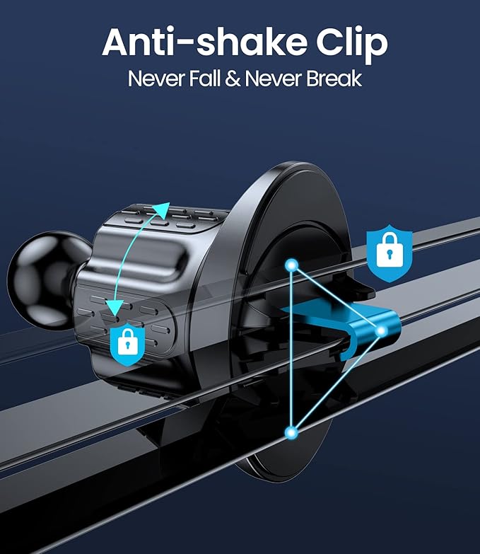 MOKPR Car Air Vent Clip for Diameter 0.67inch （17mm） Joint Ball Cell Phone Holder for Car & Wireless Car Charger Mount