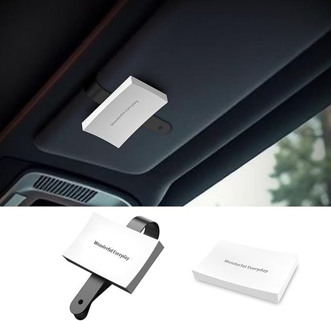 Car Air Freshener Small Plaster Diffuser New Smell Set Clean Ingredients Car Odor Eliminator Long Lasting Scent Auto Accessories with Metal Clip (Square, 2 PCS)