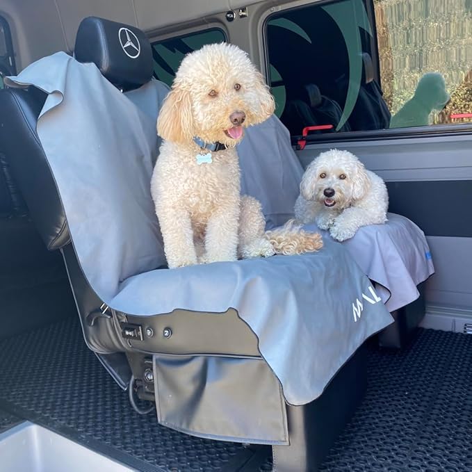 Malo’o SeatGuard Car Seat Cover Towel, Universal Seat Protector Towel for Trucks and Cars, Heavy Duty Seat Cover for Sports Gear, Dogs and Wet Clothing, Grey