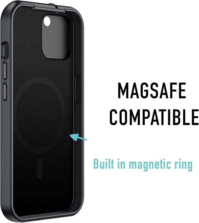 Spy-Fy iPhone 15 Privacy Case with Camera Covers Front and Rear | Magsafe compatible and Kickstand | Protect Your iPhone and Privacy | 6-Foot Drop Proof | 6,1 Inch | Camera Protection by Valenta