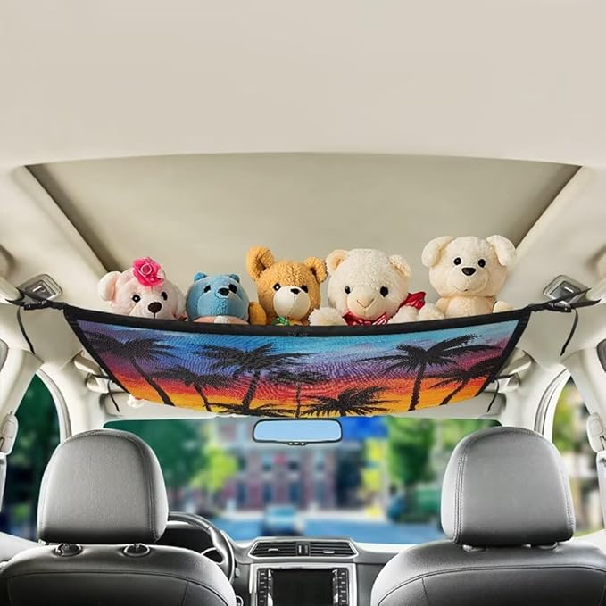 Sunset Tree Car Roof Storage Bag Car Storage Bag Organizer All Car Storage Organizers Vehicle Passenger Seat Organization and Storage for Travel