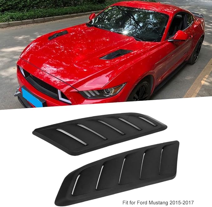 Hood Vent,Hood Vents For Cars,Car Hood Vent,Automotive Hood Louvers,2Pcs Car Auto Modification Hood Bonnet Vent Cover Fit For 2015-2017