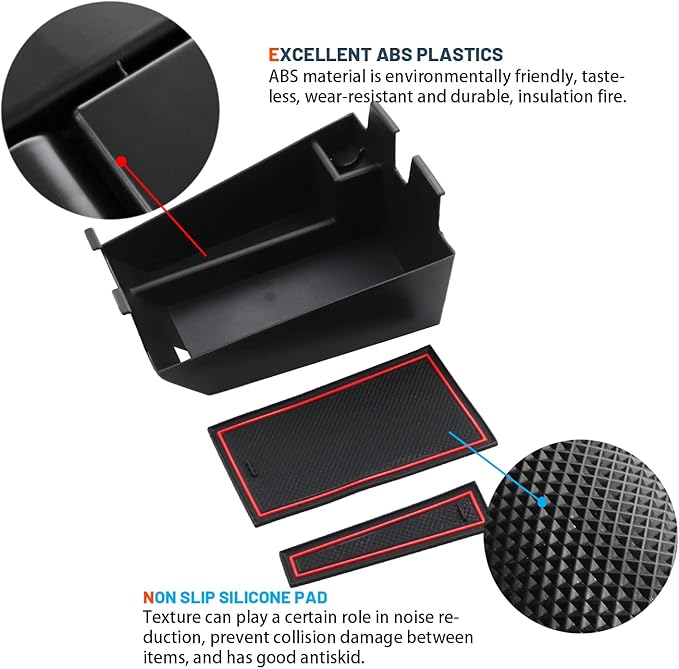 Ruiya 2020-2026 X5/X6/X7 Center Console Organizer for BMW X5/X6/X7 2026 Accessories ABS Material Middle Console Organizer Compatible with 2020 2021 2022 2023 2024 2025 2026 BMW X5/X6/X7