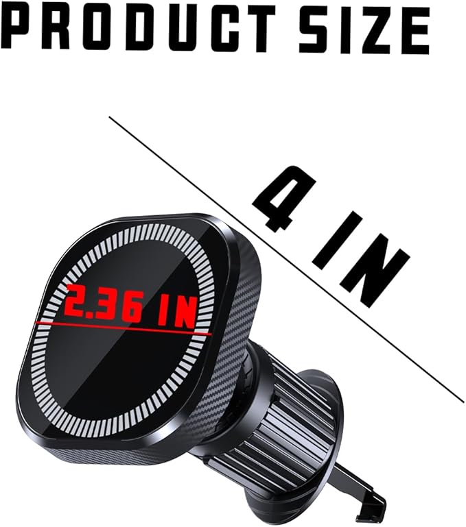 Car Magnetic Phone Holder for Air Vent, 360° Rotation Hands Free Automotive Phone Mount with Strong Magnet and Upgrade Hook, Compatible with 11 12 13 14 15 Pro Max, Universal Fit