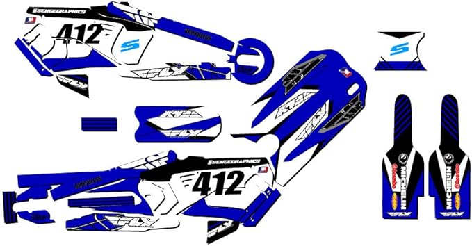 16eDRIVE Fly Racing Blue Senge Graphics Kit Compatible with Stacyc