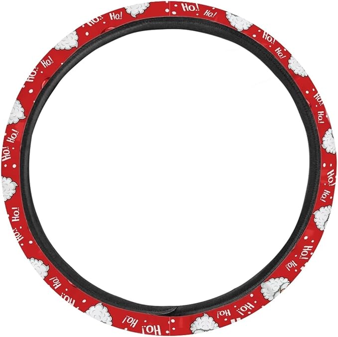 AFPANQZ Christmas Steering Wheel Covers Xmas Decor Car Accessories Cartoon Santa Claus Car Steering Wheel Covers Anti-Slip Soft Grip 14-15 inch Stretch-on Steering Wheel Protector Rrd