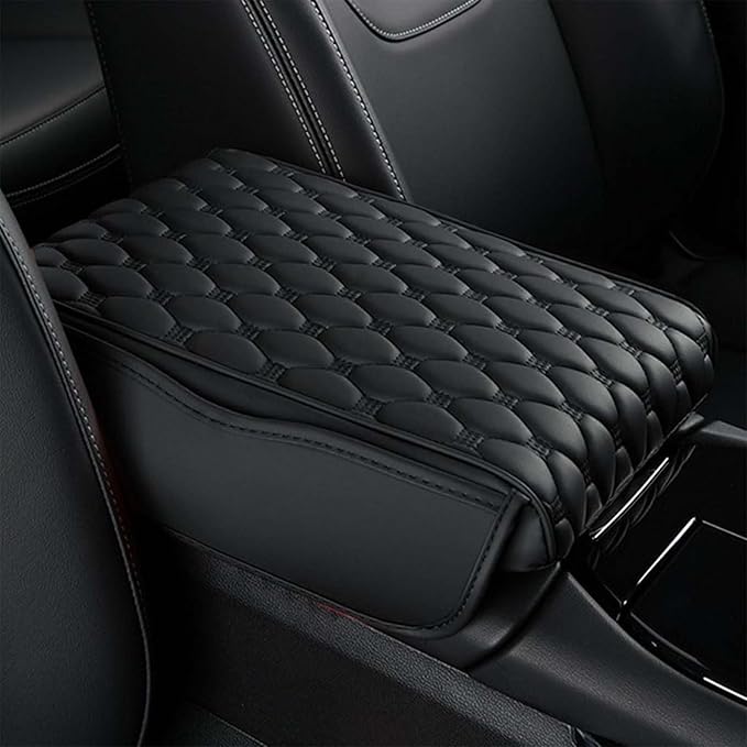 Car Center Console Cover for Lincoln Nautilus 2019-2022, PU Leather Auto Center Console Pad Car Armrest Cushion Car Interior Accessories,Black