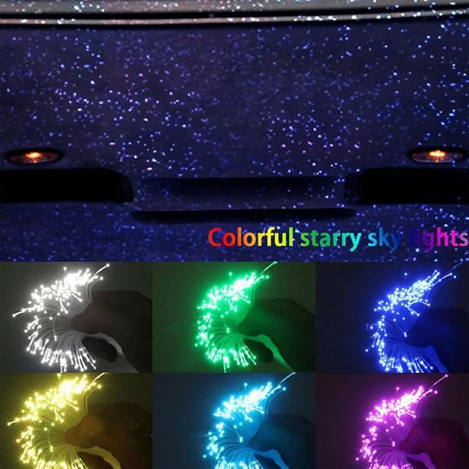 Twinkle Headliner Star Light, 16W 1200Pcs*1200pcs*0.03in*118in Ceiling Fiber Optic Lights APP/Remote Control Sound Activated Mode RGBW for Car Home Star Ceiling Decoration