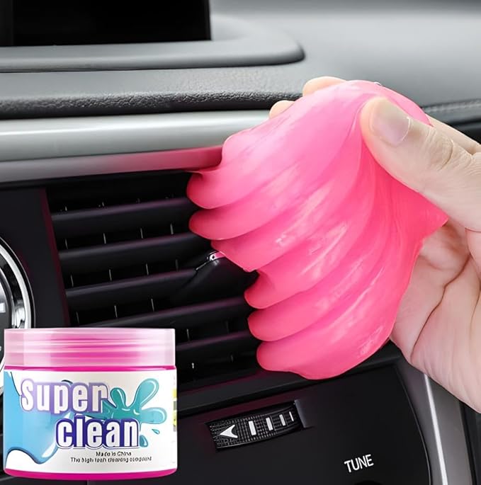 SOLASTA Car Cleaning Gel Car Putty Car Cleaning Kit Car Interior Cleaner Slime Car Cleaning Supplies Auto Detailing Tools Car Accessories Car Gifts for Women Men Keyboard Cleaner (Pink)