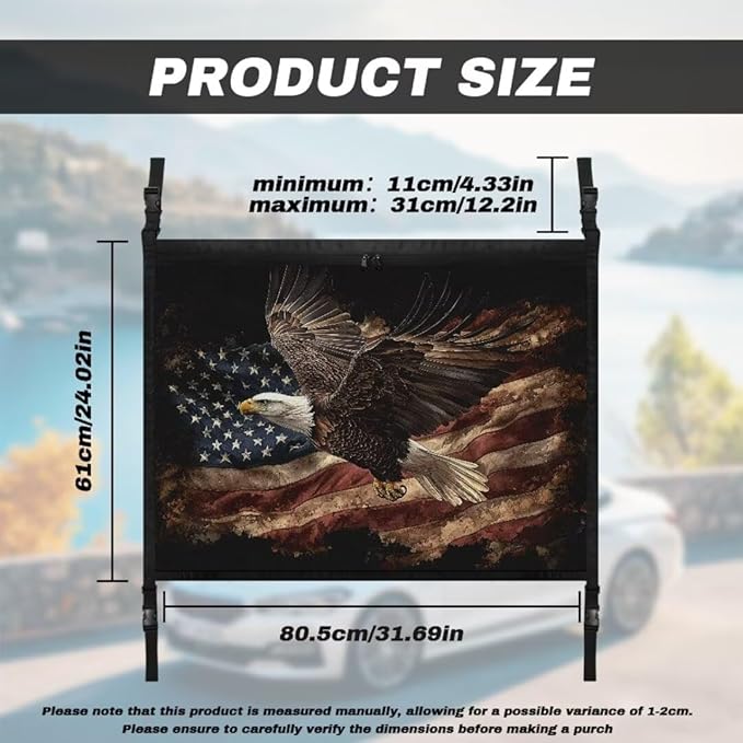 Flying Eagle Print Car Roof Storage Bag Multi-Purpose Seat Organizer All Car Storage Organizers One Size Inner Car Accessories