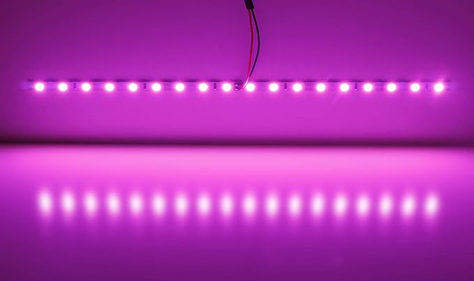 iJDMTOY 18-SMD-5050 LED Strip Light Compatible with Car Trunk Cargo Area or Interior Illumination, Magenta Pink