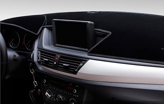 Custom Fit Dashboard Black Center Console Cover Dash Mat Protector Sunshield Cover Compatible with Ford Maverick 2022 2023 2024 2025