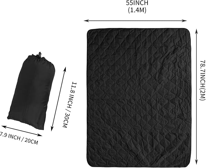 Poncho Liner Military Insulation Blanket Camo with Compression Carry Bag for Outdoors Hiking Jungle Hunting Gear