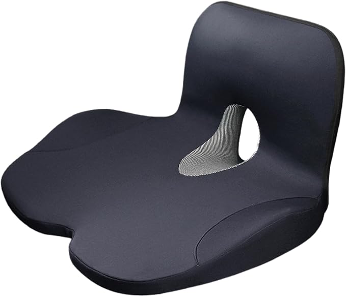Ergonomic Car Seat Cushion - Non Slip Lumbar Support Pillow for Correction, Soft Foam with Full Back Support, Chair Pad for Women Men Hips Office Driving Home Travel Comfort