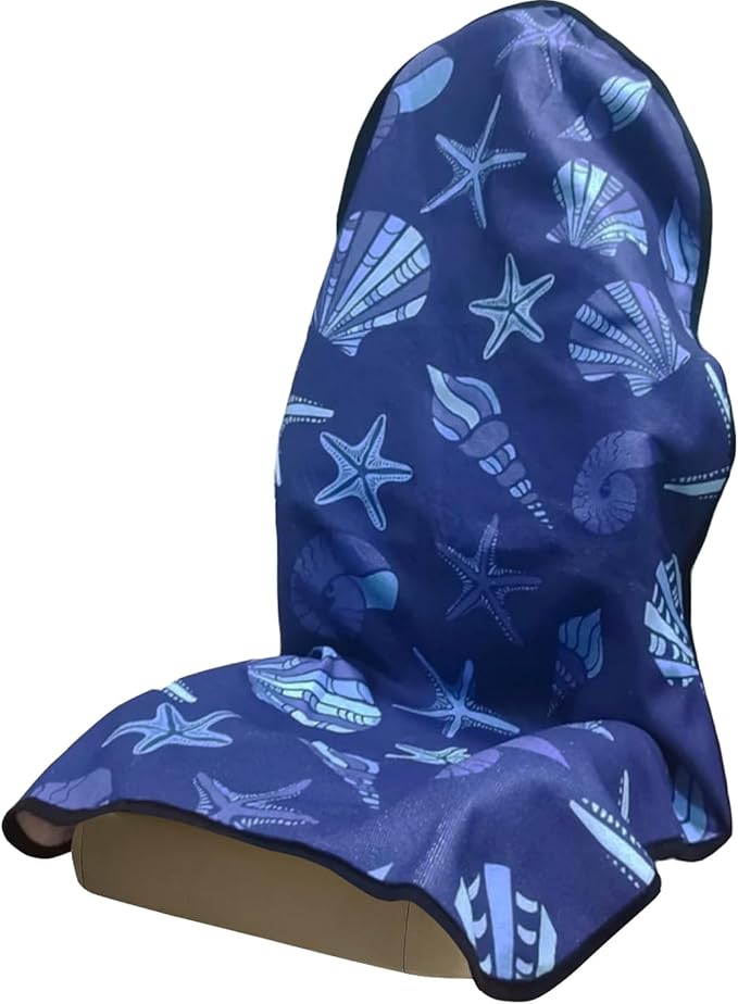 Car Seat Covers 1 Pack Waterproof Towel Car Seat Cover Universal Fit for Most Trucks SUV Fitness Athletes Pets Gym and Water Sport,Conch Shells Starfish