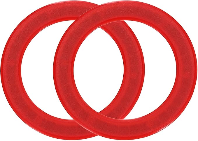 uxcell Magnetic Adapter Ring, 2Pcs Magnetic Sticker Ring ABS Universal Magnet Wireless Charging Conversion Kit for Mobile Phone Case Wireless Charger, Red