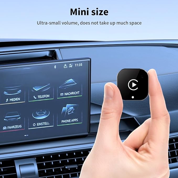 Worldlinkit 2 in 1 Wireless CarPlay and Android Auto Adapter, Supports 1000+ Car's with Built-in Wired CarPlay/Android Auto, No Delay, Stable Connection, Stable Connection Compatible with iOS 10+