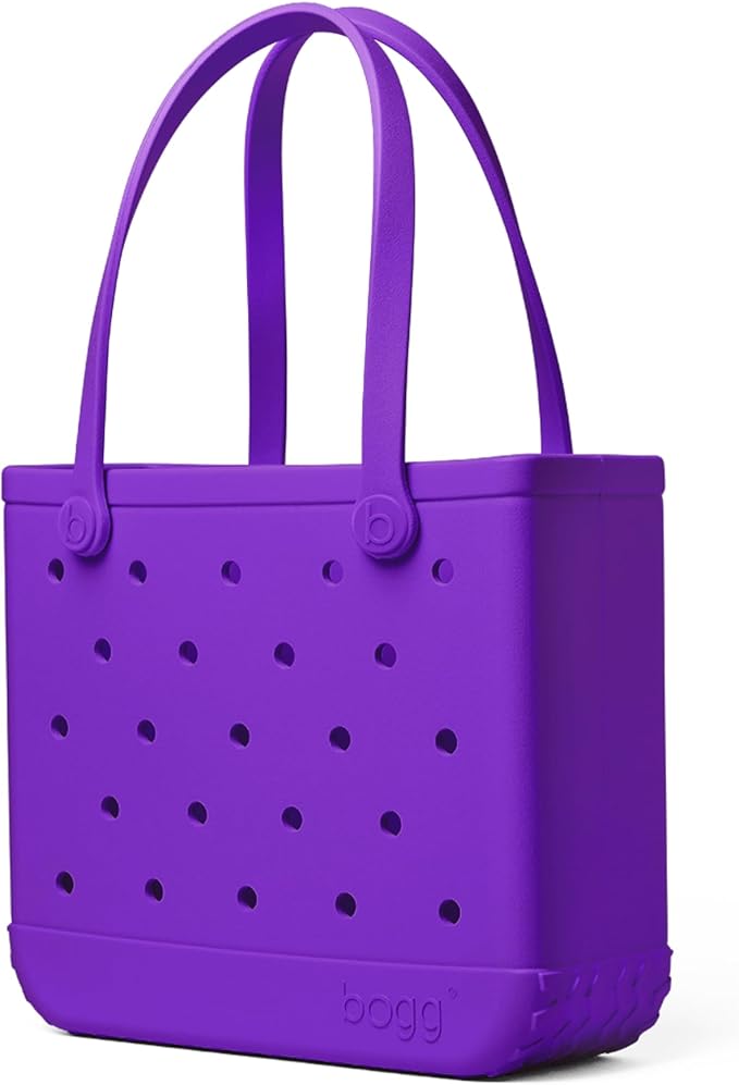 BOGG BAG Medium Tote – 15” x 12.5” x 5” – Durable, Washable, Tip-proof – Beach, Pool, Boat, Work, Sports (Houston We Have a Purple)