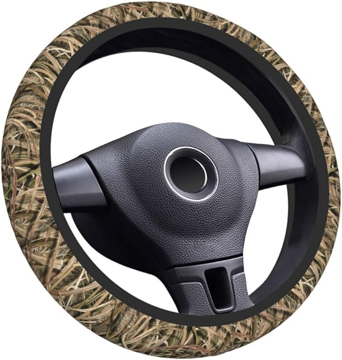 Elastic Steering Wheel Cover Car Accessories Cute Universal 15 Inch Absorbing Sweat Non-Slip Breathable for Man - Mossy Oak Shadow Grass Blades