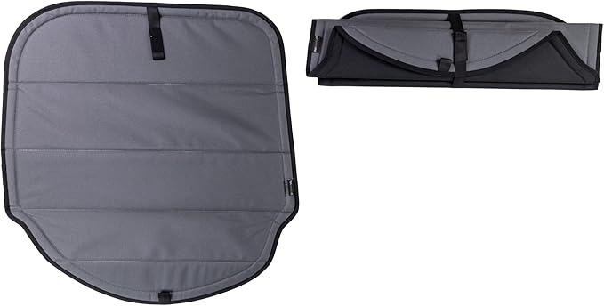 VanEssential Insulated Magnetic Blackout Rear Door Half Plastic Window Covers (Pair) Designed for Mercedes-Benz VS30 (Van Years 2019 to Current) - Charcoal Gray