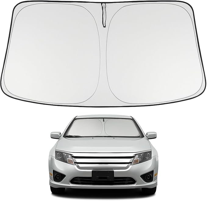 Proadsy 2026 Upgrade Windshield Sun Shade Custom Fit 2006-2012 Ford Fusion Foldable Front Sunshade Protector Sun Visor Blocks UV Rays Keep Car Cooler